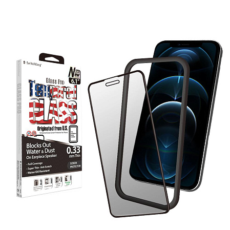 Защитное стекло для Apple iPhone 12 Pro Max SwitchEasy Glass Pro с черной рамкой