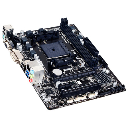 Материнская плата Gigabyte GA-F2A88XM-DS2 Socket-FM2+ AMD A88X 2xDDR3, 4xSATA3, 1xPCI-E16x, 4xUSB3.0, GLan, Raid, mATX Ret