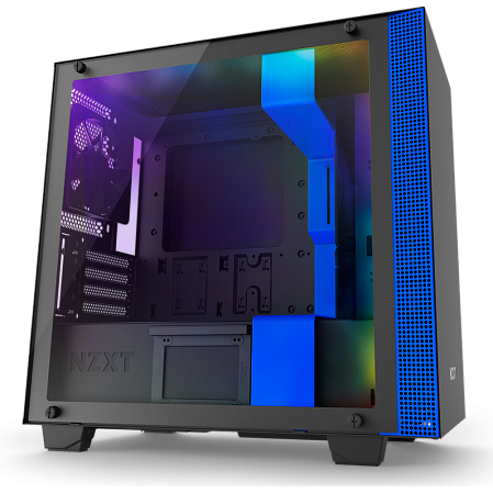 Корпус MicroATX Miditower NZXT H400i Smart CA-H400W-BL Black/Blue