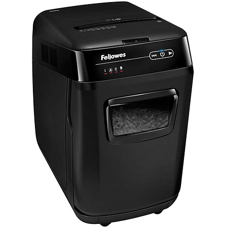 Уничтожитель бумаг Fellowes AutoMax 200C (секр.P-4)/фрагменты/200лист./32лтр./пл.карты