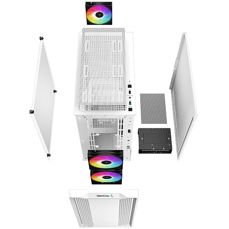 Корпус MicroATX Minitower Deepcool CC360 WH ARGB белый