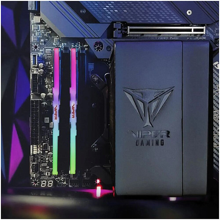 Модуль памяти DIMM 64Gb 2х32Gb DDR5 PC41600 5200MHz Patriot Memory Venom RGB Black (PVVR564G520C40K)