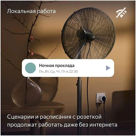 Умная розетка Яндекс, Matter, черный