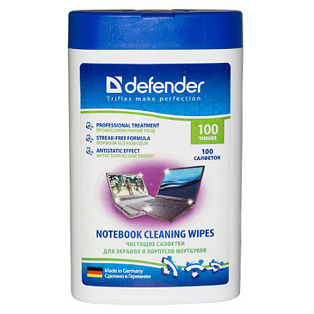 Салфетки для ноутбука Defender 100шт. Туба. (30101)