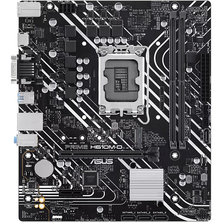 Материнская плата ASUS Prime H610M-D H610 Socket-1700 2xDDR5, 4xSATA3, 1xM.2, 1xPCI-E16x, 2xUSB3.2, 1xCOM, D-Sub, HDMI, Glan, mATX