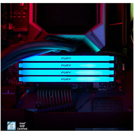 Модуль памяти DIMM 32Gb 2х16Gb DDR4 PC25600 3200MHz Kingston Fury Beast RGB Black (KF432C16BB12AK2/32)