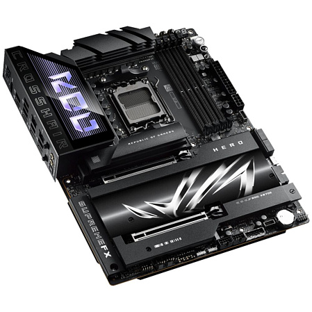 Материнская плата ASUS ROG Crosshair X870E Hero X870E Socket AM5 4xDDR5, 4xSATA3, RAID, 5xM.2, 2xPCI-E16x, 6xUSB3.2, 4xUSB3.2 Type C, DP, HDMI, WiFi, 5Glan, ATX