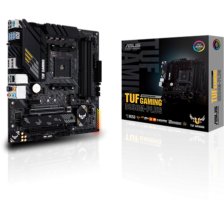 Материнская плата ASUS TUF Gaming B550M-Plus B550 Socket AM4 4xDDR4, 4xSATA3, RAID, 2xM.2, 2xPCI-E16x, 5xUSB3.2, 1xUSB3.2 Type C, DP, HDMI, 2.5Glan, mATX