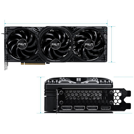 Видеокарта Palit GeForce RTX 5080 16384Mb, GamingPro OC 16 Gb (NE75080S19T2-GB2031A) 1xHDMI, 3xDP, Ret