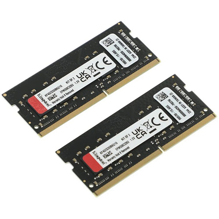 Модуль памяти SO-DIMM DDR4 16Gb (2x8Gb) PC25600 3200Mhz Kingston Fury Impact (KF432S20IBK2/16)