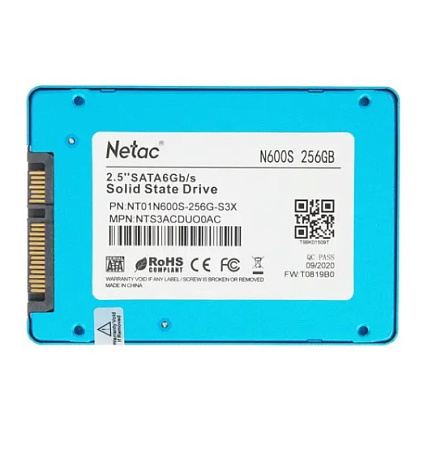 Внутренний SSD-накопитель 256Gb Netac N600S NT01N600S-256G-S3X SATA3 2.5"