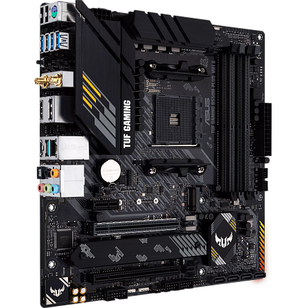 Материнская плата ASUS TUF Gaming B550M-Plus WiFi II B550 Socket AM4 4xDDR4, 4xSATA3, RAID, 2xM.2, 2xPCI-E16x, 5xUSB3.2, 1xUSB3.2 Type C, DP, HDMI, Wi-Fi, 2.5Glan, mATX