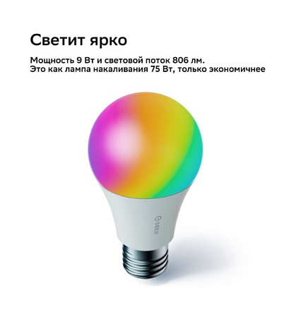 Умная лампочка Sber A60 SBDV-00115, E27