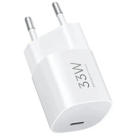 Сетевое зарядное устройство Xiaomi 33W Nano Power Adapter Type C, белое