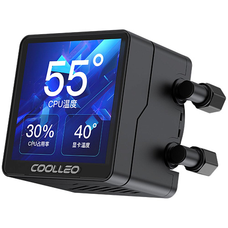 Система водяного охлаждения Coolleo ICE GOD LCD BK 360 ARGB Black (ICE-GOD-LCD-BK) S115x/1200/1700/1851, AM4/AM5