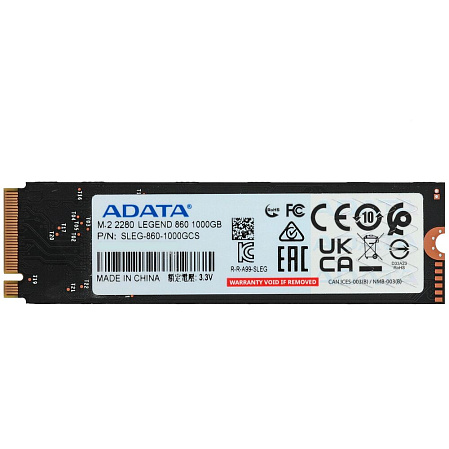 Внутренний SSD-накопитель 1000Gb A-Data Legend 860 SLEG-860-1000GCS M.2 2280 PCIe NVMe 4.0 x4