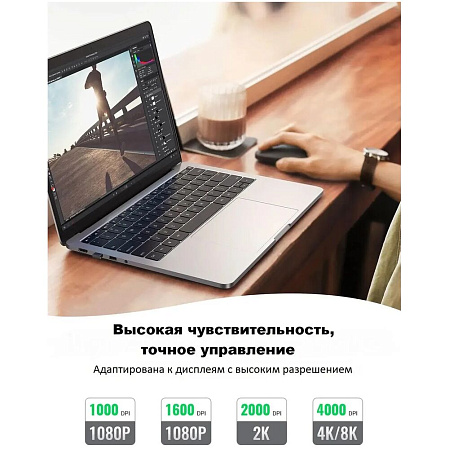 Мышь беспроводная Ugreen MU001 (90372) Black Wireless