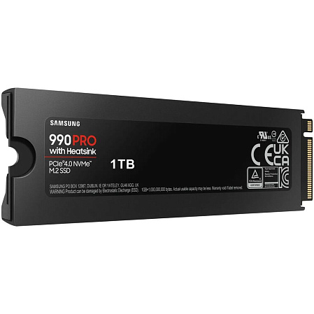 Внутренний SSD-накопитель 1000Gb Samsung 990 Pro with Heatsink (MZ-V9P1T0CW) M.2 2280 PCI-E 4.0 x4