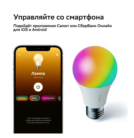 Умная лампочка Sber A60 SBDV-00115, E27
