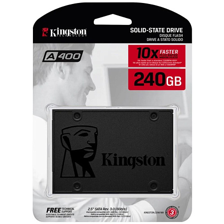 Внутренний SSD-накопитель 240Gb Kingston SA400S37/240G SATA3 2.5" A400