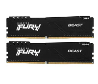 Модуль памяти DIMM 16Gb 2х8Gb DDR4 PC25600 3200MHz Kingston Fury Beast Black (KF432C16BBK2/16)