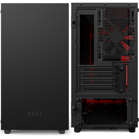 Корпус MicroATX Miditower NZXT H400i Smart CA-H400W-BR Black/Red