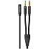 Переходник 3.5 мм Jack (f) 4pin - 2x3.5 мм Jack (m) Vention BHDBY
