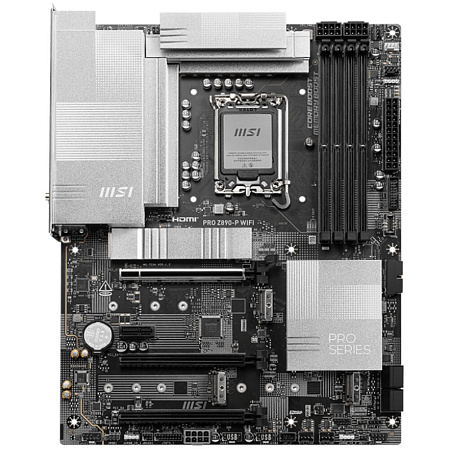 Материнская плата MSI Pro Z890-P WiFi Z890 Soc-1851 4xDDR5, 4xSATA3, RAID, 4хM.2, 4xPCI-E16x, 3xUSB3.2, 2xUSB3.2 Type C, DP, HDMI, WiFi, 5Glan, ATX