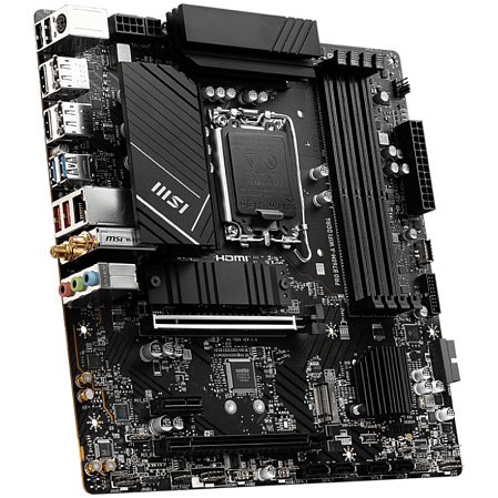 Материнская плата MSI Pro B760M-A WiFi DDR4 B760 Socket-1700 4xDDR4, 4xSATA3, RAID, 2xM.2, 2xPCI-E16x, 4xUSB3.2, 2xDP, 2xHDMI, WiFi, 2.5Glan, mATX