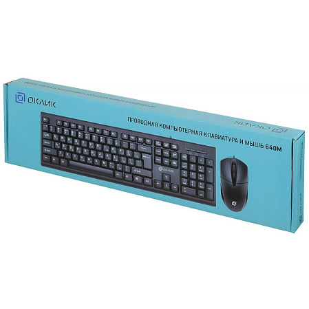 Клавиатура+мышь Oklick 640M Black