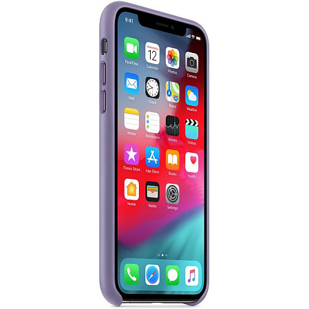 Чехол для Apple iPhone Xs Leather Case Lilac