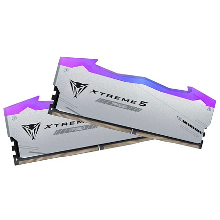 Модуль памяти DIMM 48Gb 2х24Gb DDR5 PC64000 8000MHz Patriot Memory Viper Xtreme 5 RGB Mpower White (PVXR548G80C38KM)