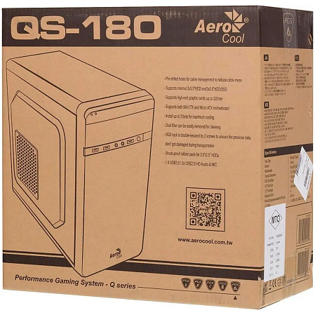 Корпус MicroATX Minitower Formula QS-180 Black