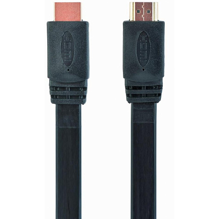 Кабель HDMI-HDMI v2.0 1м черный, экран