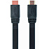 Кабель HDMI-HDMI v2.0 1м черный, экран