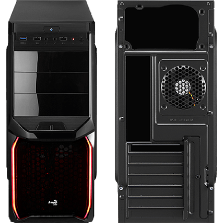 Корпус ATX Miditower AeroCool V3X RGB Window Black 