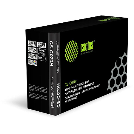 Картридж Cactus CS-C070H 070H черный (10200стр.) для Canon i-SENSYS LBP243/LBP246/MF461/MF463/MF465