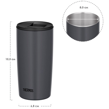 THERMOS Термокружка JDP-501 DGY, темно-серый, 0,5 л.