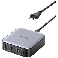 Сетевое зарядное устройство Ugreen CD328 (90928) 100W GaN 3xUSB-C + USB-A темно-серый