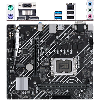 Материнская плата ASUS Prime H610M-E D4-CSM H610 Socket-1700 2xDDR4, 4xSATA3, 2xM.2, 1xPCI-E16x, 2xUSB3.2, D-Sub, DP, HDMI, Glan, mATX