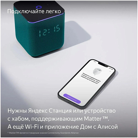 Умная розетка Яндекс, Matter, черный