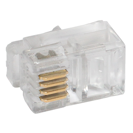 RJ11 коннектор 4p4c (обжимной) для трубки 10шт