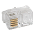 RJ11 коннектор 4p4c (обжимной) для трубки 10шт