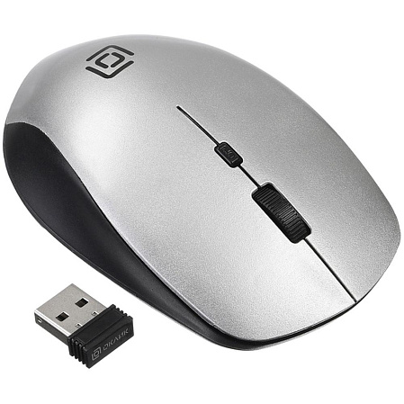 Мышь беспроводная Oklick 565MW glossy Black/Silver Wireless