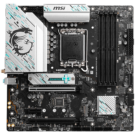 Материнская плата MSI B760M Gaming Plus WiFi B760 Socket-1700 4xDDR5, 4xSATA3, RAID, 2xM.2, 2xPCI-E16x, 4xUSB3.2, 2xDP, 2xHDMI, WiFi, 2.5Glan, mATX