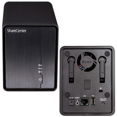 Сетевое хранилище D-Link DNS-325, 2x3.5HDD, Raid 0, 1, 1xGbLAN, 1xUSB2.0