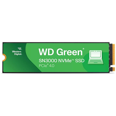 Внутренний SSD-накопитель 500Gb Western Digital Green SN3000 (WDS500G4G0E) M.2 2280 PCIe NVMe 4.0 x4