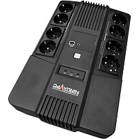 ИБП Импульс Мастер 600, 600ВА/360Вт, LED, USB, RJ11/RJ45, SCHUKOx8