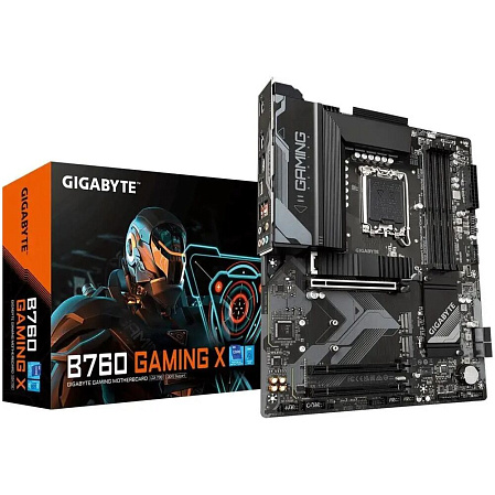 Материнская плата Gigabyte B760 Gaming X B760 Socket-1700 4xDDR5, 4xSATA3, RAID, 3xM.2, 3xPCI-E16x, 2xUSB3.2, 1xUSB3.2 Type C, DP, HDMI, 2.5Glan, ATX