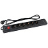 Сетевой фильтр BURO BU-SP1.8_USB_2A 6 розеток 1.8м черный 2USB